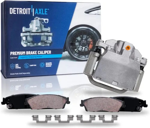 Detroit Axle - Kit de freno trasero para Chevy GMC Silverado Sierra Suburban 1500 Yukon Tahoe Avalanche Cadillac Escalade Pinza de freno de disco