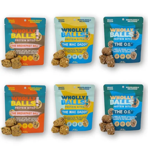 Miniatura 21 de Wholly Balls Protein Bites - Bocadillo saludable a base de plantas - Bolas energéticas altas en proteínas, bajas en azúcar, sin gluten