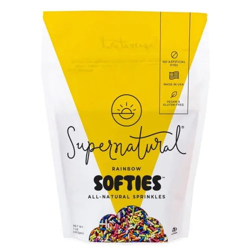 Miniatura 7 de Supernatural Rainbow Softies - Gránulos naturales, fabricados en Estados Unidos, sin tintes artificiales, sin soja, sin gluten, vegano, 3 onzas