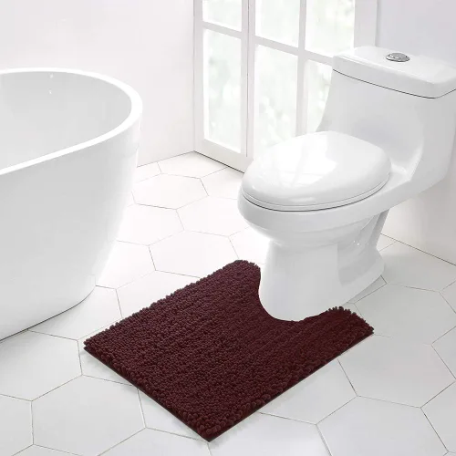 Miniatura 28 de Walensee Alfombra de baño antideslizante (24x17 pulgadas, rosa polvoriento) absorbente de agua, súper suave, lanuda de felpilla, lavable a máquina