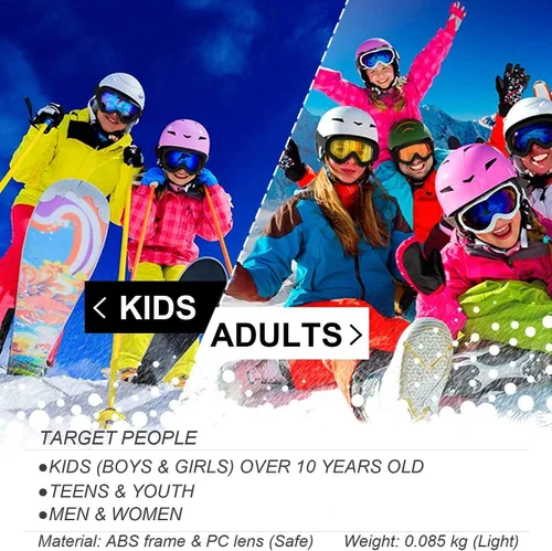 Miniatura 7 de Gafas de esquí, gafas de esquí, gafas de snowboard para hombres, mujeres, jóvenes y niños 02.Multicolor/Multicolor