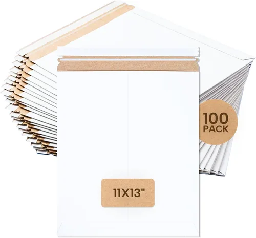 Miniatura 10 de BOX USA Sobres rígidos de 6 x 8 pulgadas (paquete de 100 unidades), sobres de cartón para fotos, tarjetas de intercambio, impresiones pequeñas, se