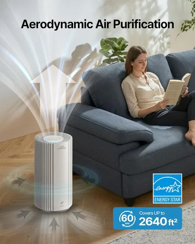 Miniatura 3 de Purificadores de aire COWAY para habitación grande, para toda la casa hasta 2,640 pies², filtro True HEPA para humo, alergias, caspa de mascotas