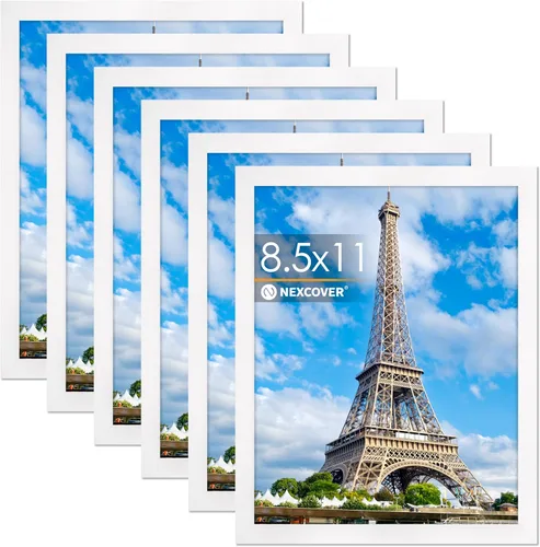 Miniatura 28 de NEXCOVER Portarretratos de 8.5 x 11 pulgadas, color negro, 10 unidades, marcos de fotos de 8.5 x 11 pulgadas con plexiglás HD inastillable, marcos