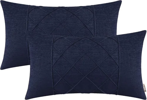 Miniatura 85 de BRAWARM Fundas de almohada 40x40 cm - Paquete de 2 fundas de almohada de chenilla negra, fundas de almohada de chenilla suave teñida sólida
