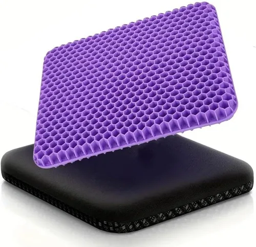 Cojín ergonómico ajustable para asiento de gel con soporte suave y transpirable para ciática y dolor de espalda, perfecto para sillas de oficina,