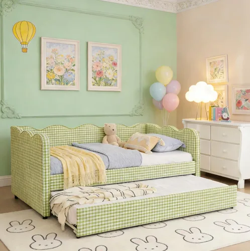 Miniatura 12 de Bellemave Cama nido de tamaño completo con cama corrediza, sofá cama, cama nido con cama corrediza para adultos, niños, niñas, adolescentes, cama