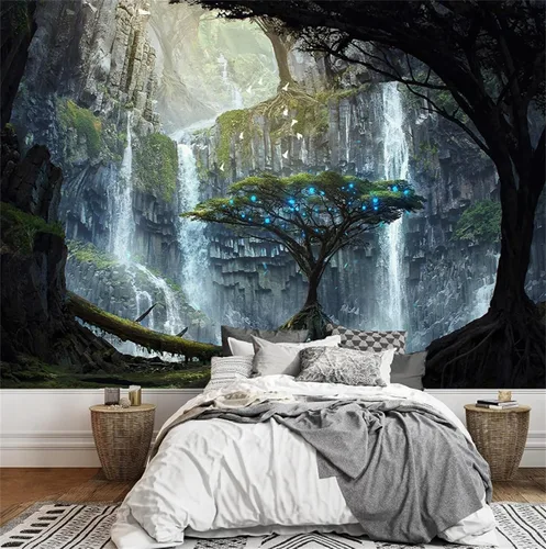 Miniatura 33 de FLFK Murales de Pared Despegables y Adhesivos de Paisaje de Cascada 78.7"x59" - Papel Tapiz Autoadhesivo Pintura Adhesivo Grande XXL Póster