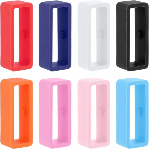 NQEUEPN 8 correas de reloj de 0.79 pulgadas, correa de reloj de silicona, varios colores, correas de reloj, anillos de sujeción para reloj