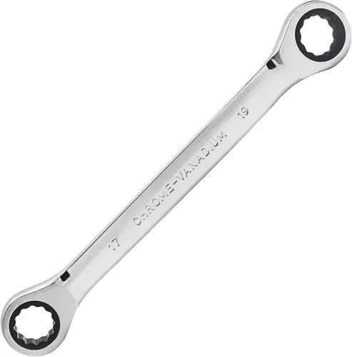 Miniatura 16 de Llave de trinquete de extremo de caja doble 0.472 in x 0.551 in métrica 72 dientes 12 puntos de trinquete herramientas de llave de engranaje