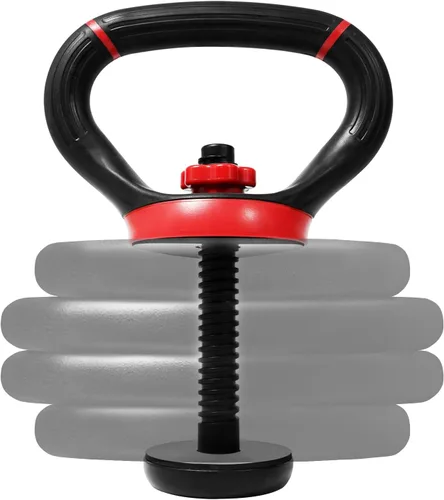Yes4All Manija ajustable para pesas rusas, convertidor de mancuernas para pesas rusas de entrenamiento de fuerza, gimnasio en casa