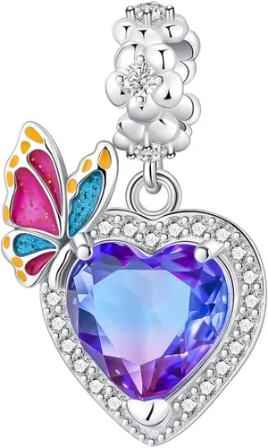 Miniatura 63 de LUXILLA Abalorio de plata de ley 925 para madre, hija, abuela, para familia, amor, madre, hija, abuela, para pulseras, collares, dijes, abalorios