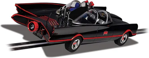 Miniatura 4 de Scalextric Batmobile de Batman Television Series 1:32 Slot Race Car C4175 de 1960, negro y naranja
