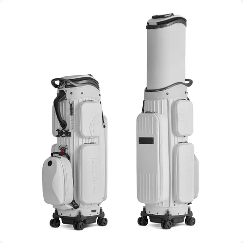 Miniatura 11 de HELIX Bolsa de viaje de golf de carcasa rígida con ruedas, estuche de golf de viaje 2 en 1 y bolsa de carrito diario, material de PC duradero