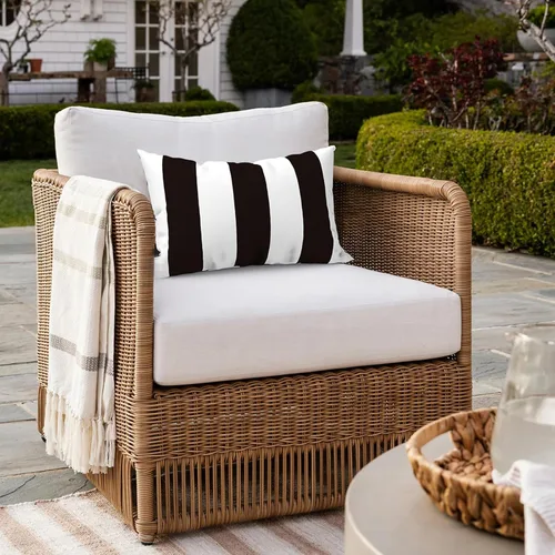 Miniatura 931 de Juego de 2 almohadas para exteriores de 16 x 16 pulgadas, repelentes al agua con interiores, para muebles de patio, hogar, jardín, geometría bohemia