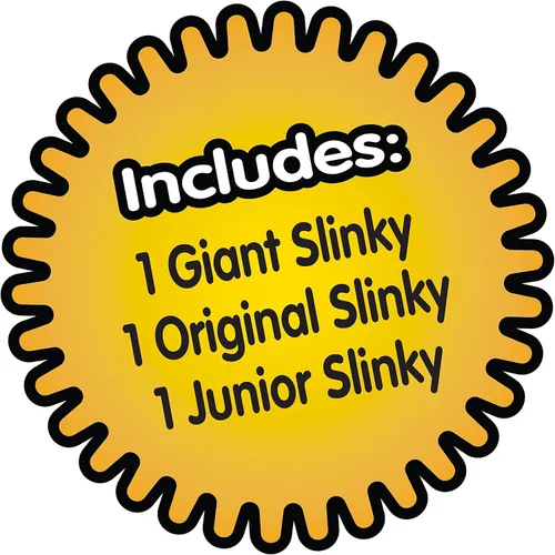 Miniatura 7 de Just Play - Paquete de 3 juguetes para ansiedad originales de la marca Slinky Surtido de juguetes de resorte de metal con 3 tamaños, juguete