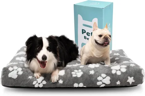 Miniatura 17 de Camas para perros grandes, bonita cama gruesa para perrera, cama mullida para mascotas con funda extraíble lavable y parte inferior antideslizante