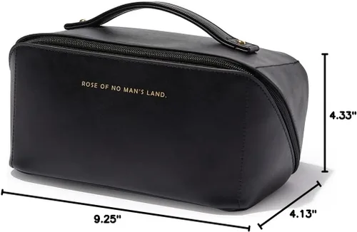 Miniatura 10 de EACHY Bolsa de Maquillaje de Viaje, Bolsas de Cosméticos de Gran Capacidad para Mujeres, Bolsa Portátil Impermeable que se Abre Plana, Bolsa de Aseo