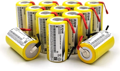 Paquete de 12 baterías recargables Sub C 1.2V 2000mAh Ni-CD con pestañas para herramientas eléctricas, taladros inalámbricos, luces de emergencia y