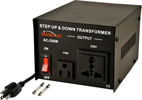 Miniatura 3 de Simran AC-100, transformador elevador/reductor de tensión 110 V/220 V