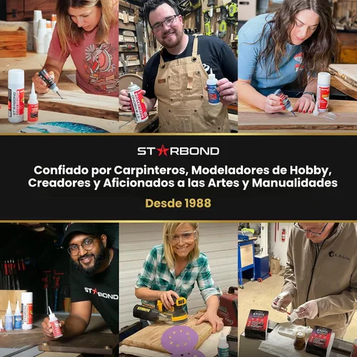 Miniatura 8 de Starbond EM-02 Adhesivo de cianoacrilato (CA) instantáneo, fino y superrápido, de calidad superior, superadhesivo, más tapa extra y micro puntas