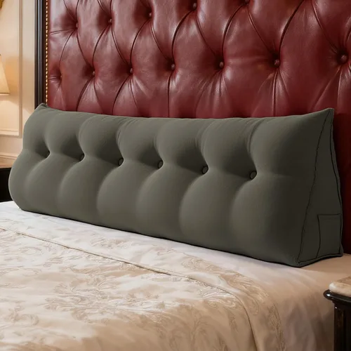 Miniatura 26 de WOWMAX Cabecero de Cama Multifuncional con Almohada Tapizada Doble, Cabecero para Dormitorio Individual XL, Portátil para Dormitorio Universitario