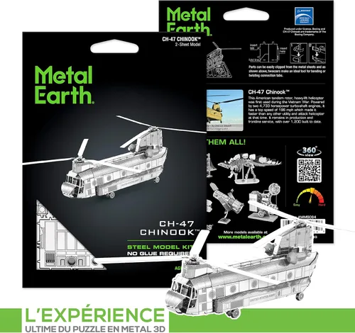 Miniatura 8 de Metal Earth CH-47 Chinook Kit de modelo de metal 3D
