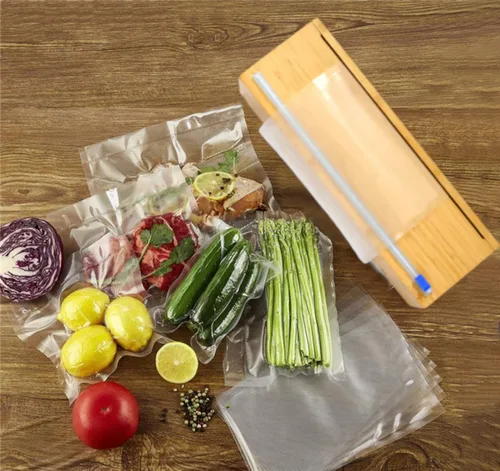 Miniatura 5 de Rollo grande de la bolsa del sellador al vacío, dispensador de la envoltura de alimentos con el cortador de la Fits Most 50 ft Food Saver Bags