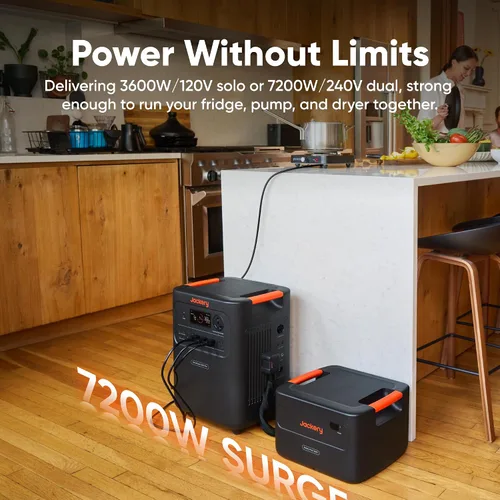 Miniatura 9 de Jackery - Estación de energía portátil HomePower 3600 Plus, salida de CA de 3600 W, generador solar LFP de 3584 Wh, expandible hasta 43 kWh