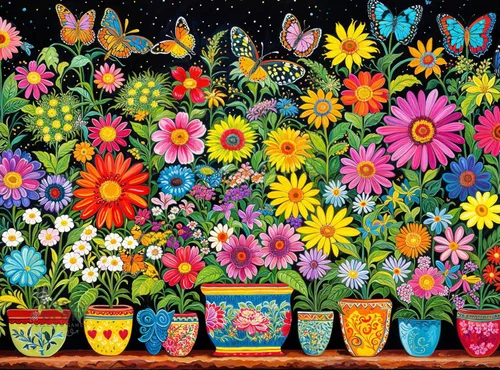 Miniatura 10 de Cross & Glory - A Garden of Wonders - Rompecabezas de 1000 piezas para adultos Rompecabezas vibrante de naturaleza y arte Rompecabezas