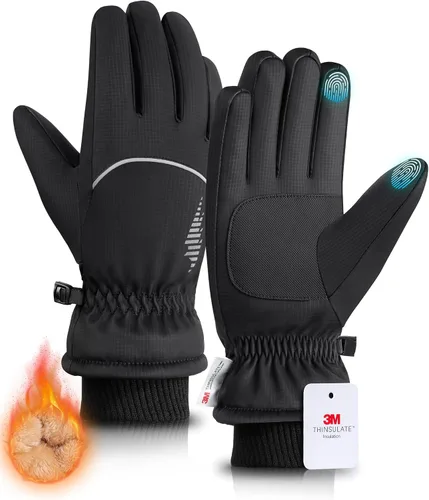 Miniatura 9 de rivmount Guantes de invierno para mujeres y hombres, guantes térmicos de esquí para clima frío con cálidos, impermeables, pantalla táctil
