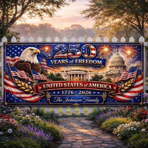 Miniatura 12 de Love Signal Bandera de Estados Unidos personalizada con el 250 aniversario, bandera estadounidense personalizada con imagen, decoración patriótica