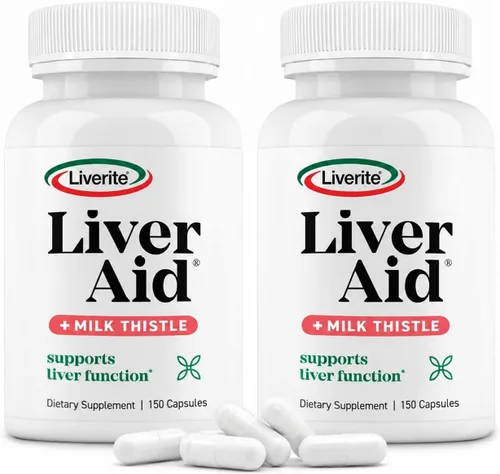 Miniatura 11 de LIVERITE Ayuda hepática con cardo mariano 60 cápsulas, suplemento de apoyo hepático con aminoácidos, colina, cardo mariano y vitamina B12 - Apoya