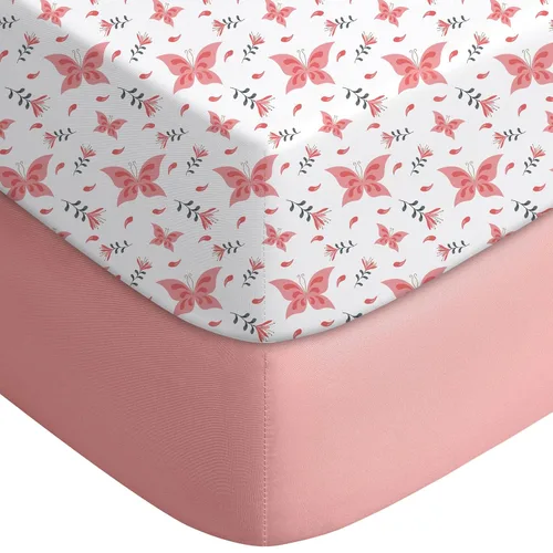 Miniatura 9 de Yoofoss Sábanas para cuna de bebé para niños y niñas, paquete de 2 sábanas bajeras para cuna estándar y colchón de niño pequeño, sábana de Zorro