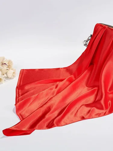 Miniatura 6 de SATINIOR Bufanda de cuello de gasa de seda para mujer, bufanda cuadrada de satén, bufanda para el cuello, bufandas para el cuello para mujer