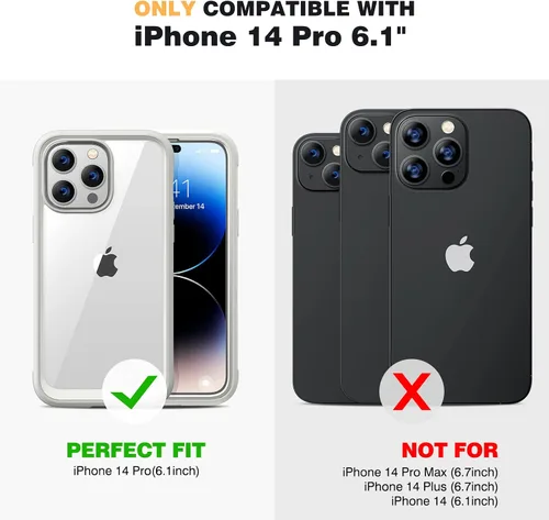 Miniatura 536 de Diaclara Funda diseñada para iPhone 16, mejorada [protección completa de la cámara], carcasa resistente de cuerpo completo con protector de pantalla