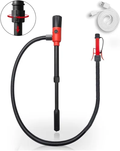 FUELIO Bomba de transferencia de combustible portátil alimentada por batería/carga USB - Bomba de gas con parada automática para lata de gasolina de
