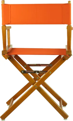 Miniatura 7 de Casual Home - Silla de director de 18.0 in, marco de roble miel con lienzo color mandarina