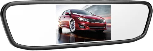 Miniatura 3 de aqxreight Cámara de respaldo de espejo retrovisor, 4.3 pulgadas coche HD espejo retrovisor Monitor 8LED visión nocturna cámara de marcha atrás