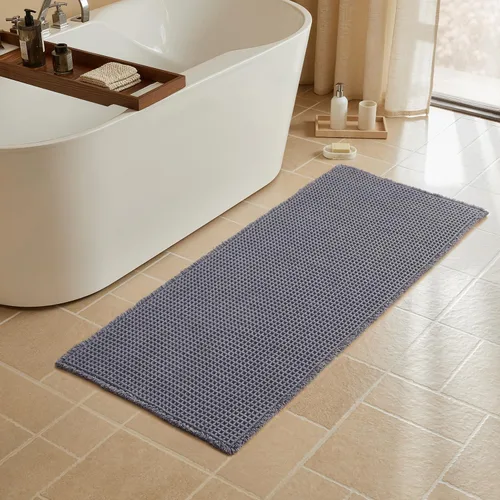 Miniatura 41 de Triohero Tapete de baño con diseño de gofre, tapete de baño pequeño y bohemio, antideslizante, lavable, ultra suave, súper absorbente, de secado