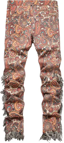 Miniatura 135 de Enrica Pantalones vaqueros estampados casuales para hombre