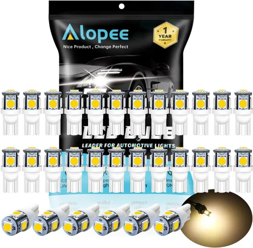 Miniatura 10 de Alopee Paquete de 30 bombillas LED 194 multicolor blanco/azul/rojo combo 12V DC T10 base de cuña 5SMD-5050 para 168 921 2825 W5W 158 501 coche