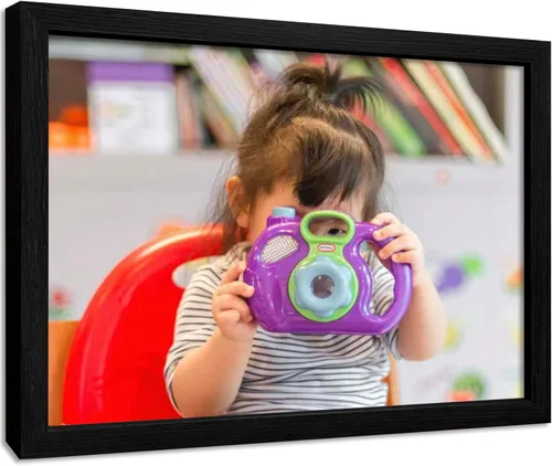 Miniatura 30 de Impresiones de lienzo personalizadas enmarcadas con tus fotos, impresión personalizada de foto a lienzo, regalos para parejas, amigos, familia, Negro