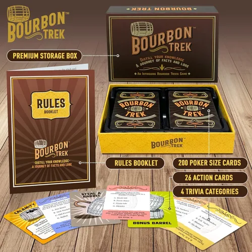 Miniatura 2 de Regalos de Bourbon para hombres, juego de trivia único Bourbon Trek para amantes del whisky Regalos de whisky para hombres Trivia de cultura