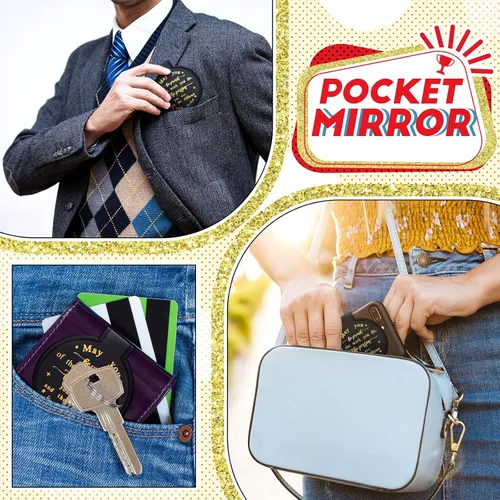 Miniatura 5 de Weysat 48 piezas de espejos pequeños y compactos inspiradores, regalos a granel, regalos de orgullo para mujeres, empleados de oficina, compañeros