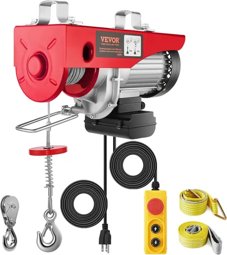 Miniatura 10 de VEVOR Polipasto eléctrico de 2200 libras con control remoto inalámbrico, polipasto eléctrico de 110 V con control remoto, altura de elevación de 40
