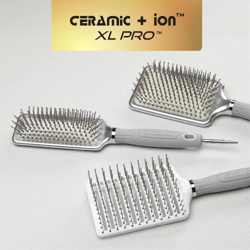 Miniatura 5 de Olivia Garden Cepillo de pelo Ceramic + Ion XL Pro Paddle Plateado