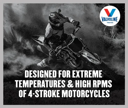 Miniatura 5 de Valvoline Aceite de motor de motocicleta de 4 tiempos completamente sintético SAE 10W-40, 1 cuarto de galón, caja de 6