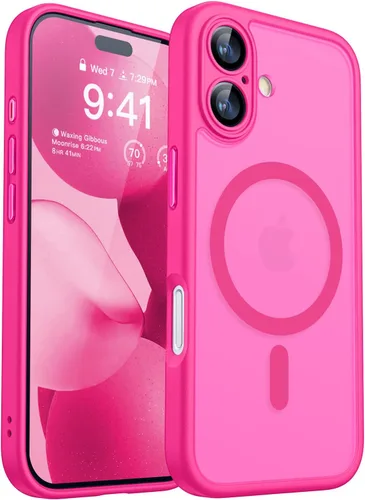 Miniatura 75 de CANSHN Funda magnética compatible con iPhone 17 Pro, mejorada [protección completa de la cámara] [compatible con Magsafe] [mate translúcido] funda