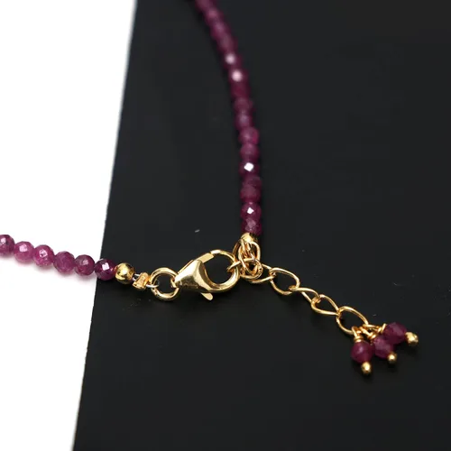 Miniatura 2 de Pulsera ajustable de plata esterlina 925 con cuentas completas para mujer, cuentas de piedras preciosas naturales, pulsera delicada, regalo